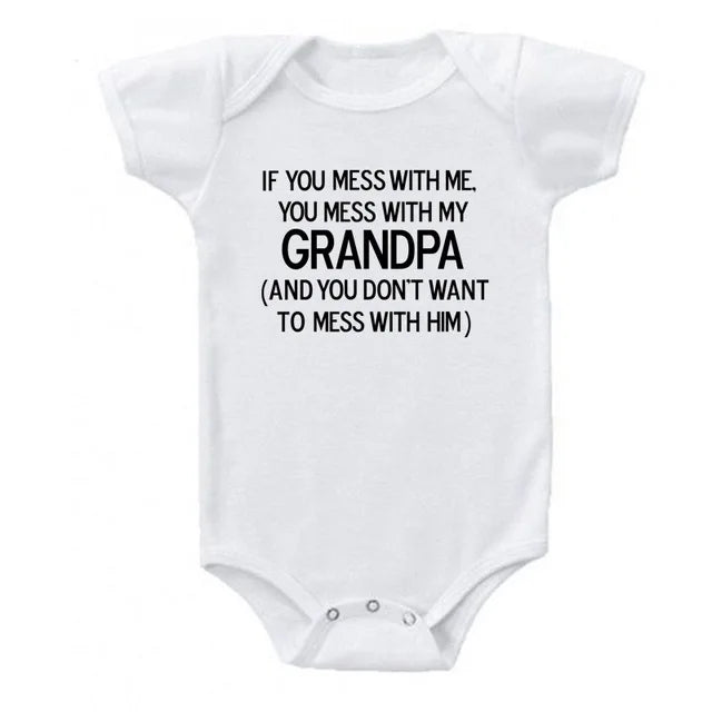 If You Mess with Me You Mess with My Grandpa Onesie