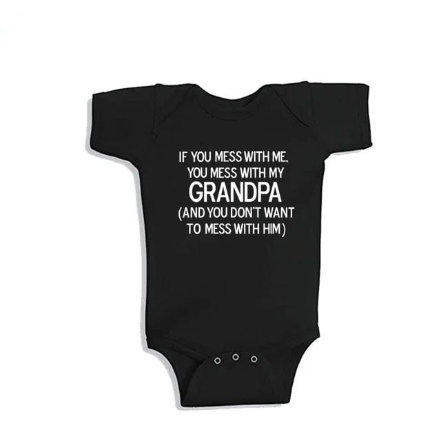 If You Mess with Me You Mess with My Grandpa Onesie