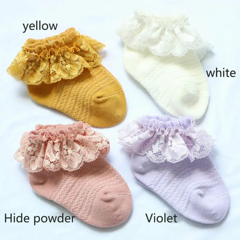 Baby Girl Frilly Lace Ankle Socks