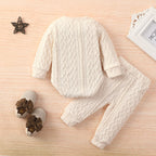 Knitted Twist Onesie & Pants Set