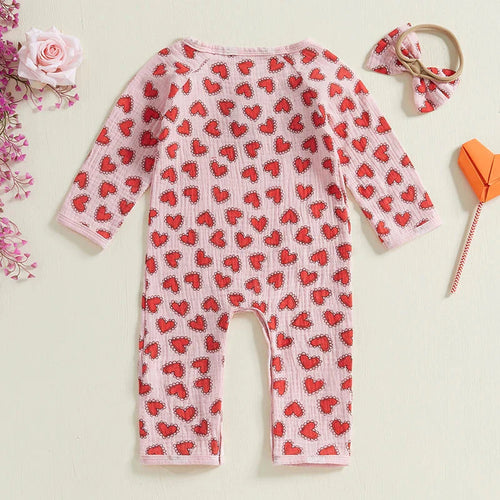 Button Heart Onesie & Headband