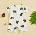 Highland Cattle Button Romper