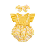 Ruffled Daisy Mae Romper & Bow