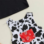 Paisley Cow Romper Set
