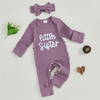 Ruffled Little Sister Onesie & Headband