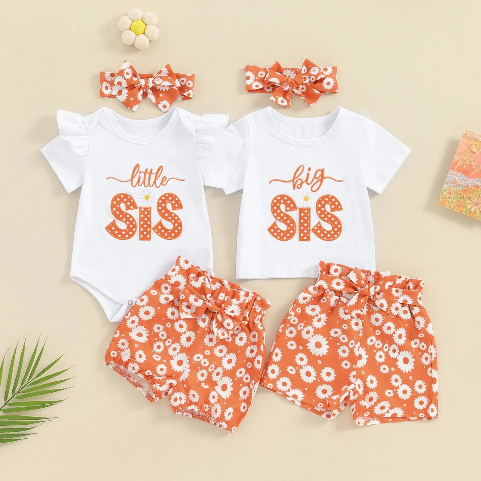 Big & Little Sis Matching Floral Outfit