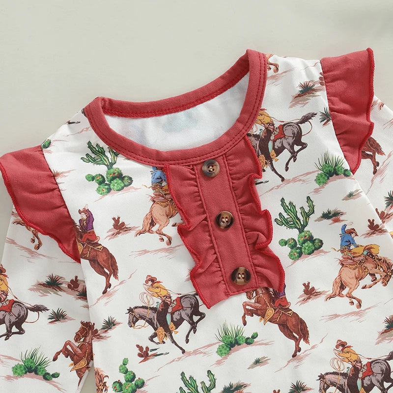 Ruffled Rodeo Cowgirl Romper