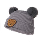 Pom Pom Bear Beanie Hat