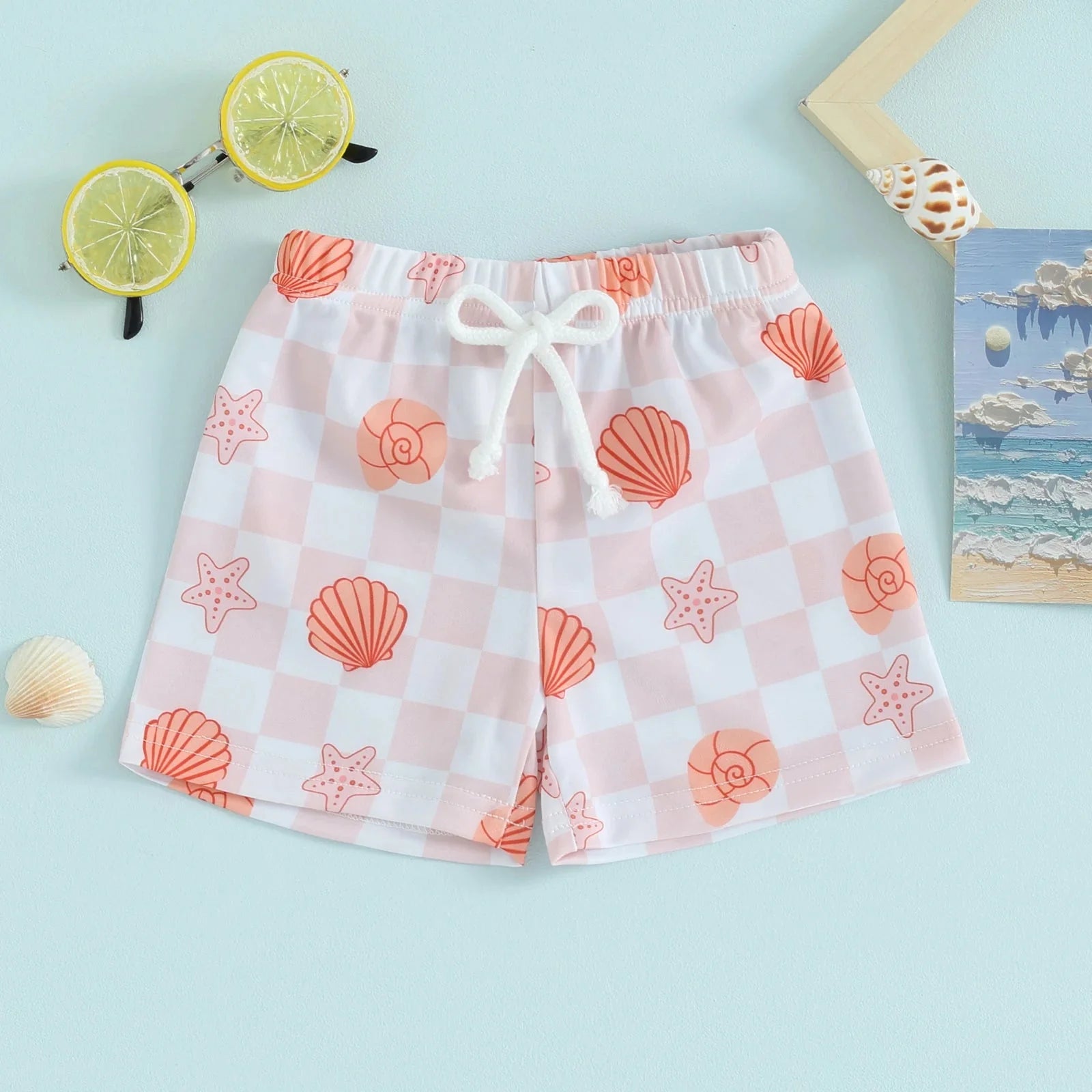 Patterned Swim Trunks