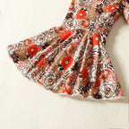 Halter Onesie & Floral Bell Bottoms Outfit