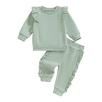 Solid Ruffle Julian Jogger Set