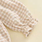 Ruffled Plaid Romper & Headband