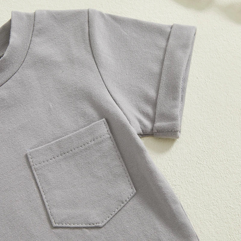 Pocket T-shirt & Checkered Shorts