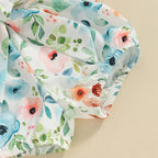 Daddy's Girl Floral Shorts & Bow Outfit