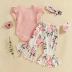 Aveline Floral Bell Bottoms Outfit & Bow