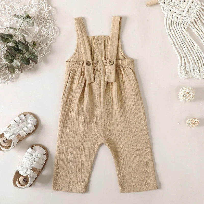 Solid Pocket River Romper