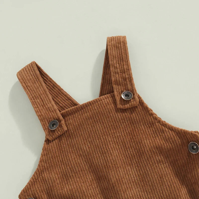 Solid Corduroy Romper