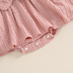 Solid Knit Bow Dress with Socks & Headband