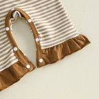 Baby Girl Thanksgiving Croissant Ruffle Romper