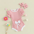 Ribbed Ruffle Solid Selina Outfit