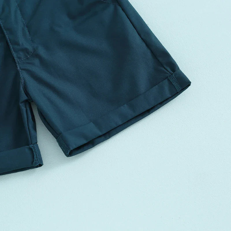 Summer Beach Days Collared Shirt & Shorts