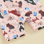 Summer Beach Short Sleeve Swimsuit