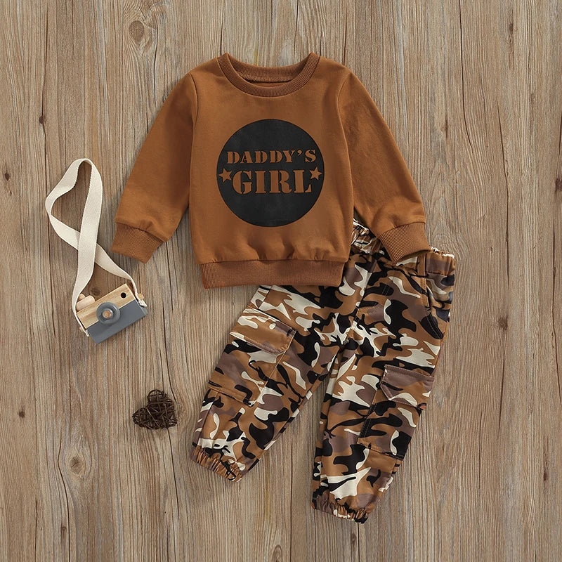 Daddy's Girl Camouflage Cargo Pants Outfit