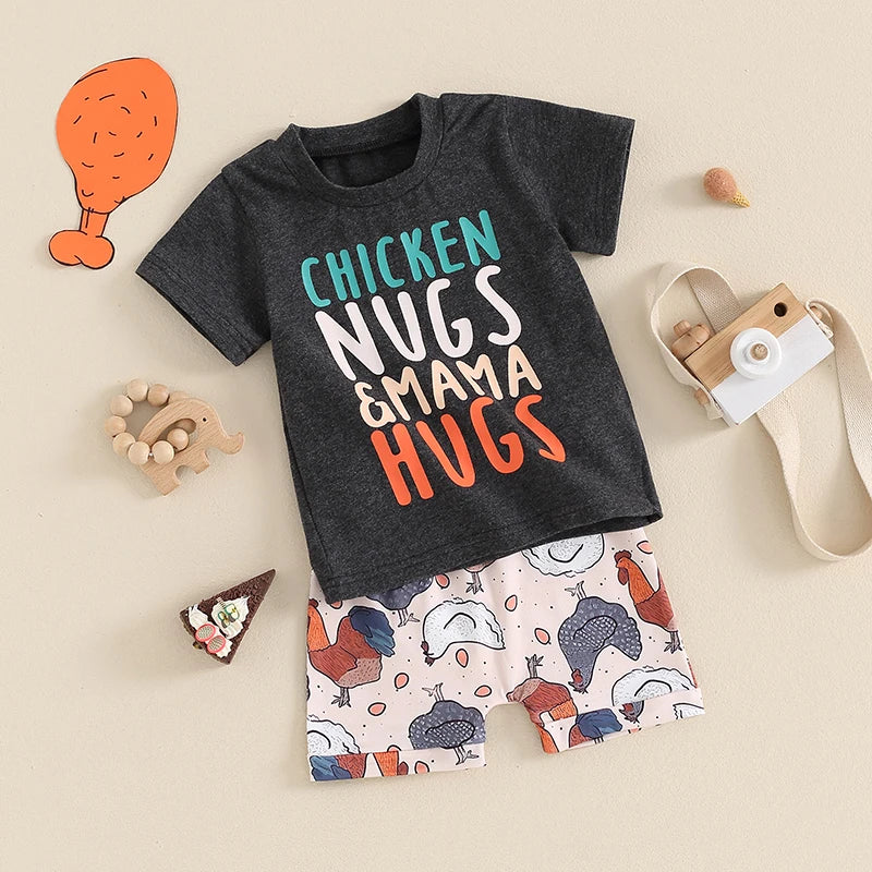 Chicken Nugs & Mama Hugs T-shirt & Shorts