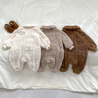 Winter Plush Teddy Bear Romper