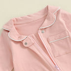 Solid Collared Pocket Onesie