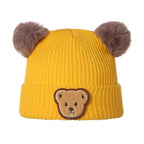 Pom Pom Bear Beanie Hat