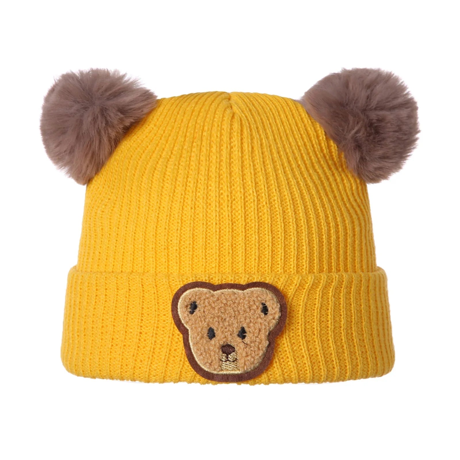 Pom Pom Bear Beanie Hat