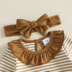 Baby Girl Thanksgiving Croissant Ruffle Romper