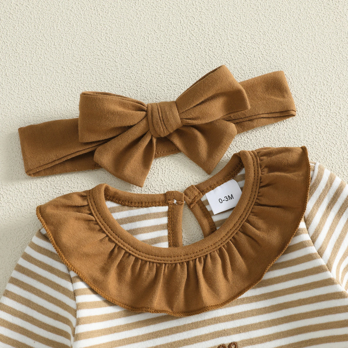 Baby Girl Thanksgiving Croissant Ruffle Romper