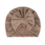 Solid Knit Bow Hat