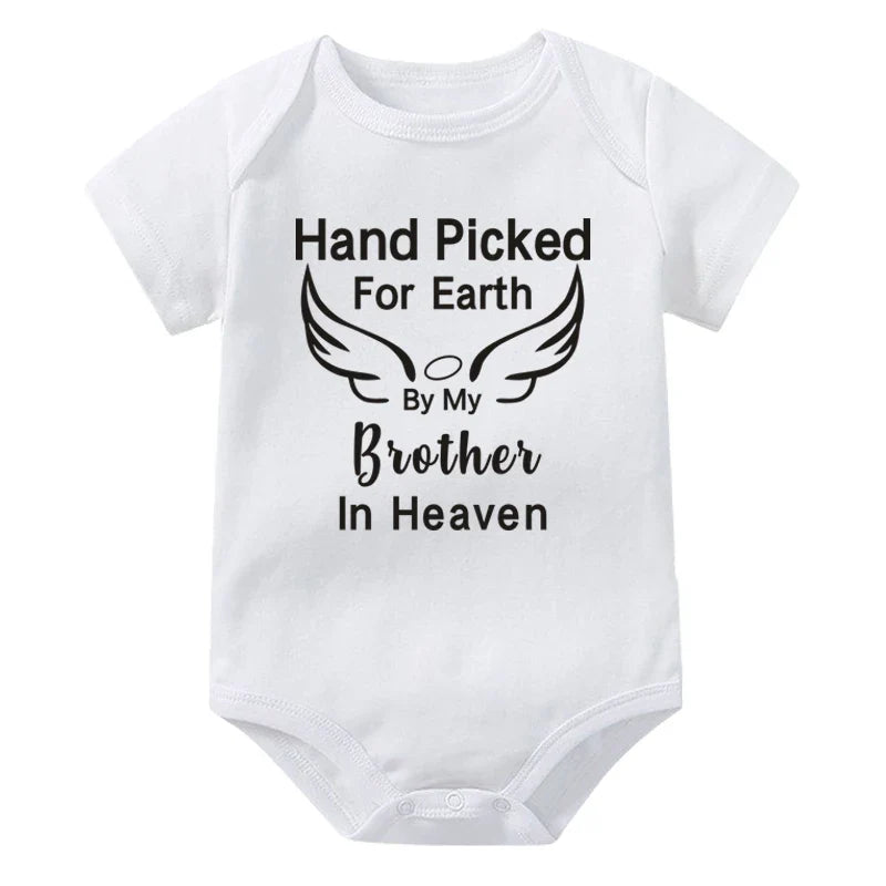 Hand Picked for Earth By My Brother in Heaven Onesie