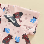 Summer Beach Short Sleeve Swimsuit