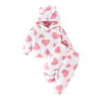 Plush Hoodie Heart 2Pcs Set