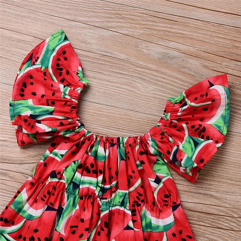 Sweet Watermelon Striped Outfit