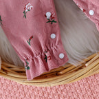 Baby Girl Floral Bow Jumpsuit & Headband Set