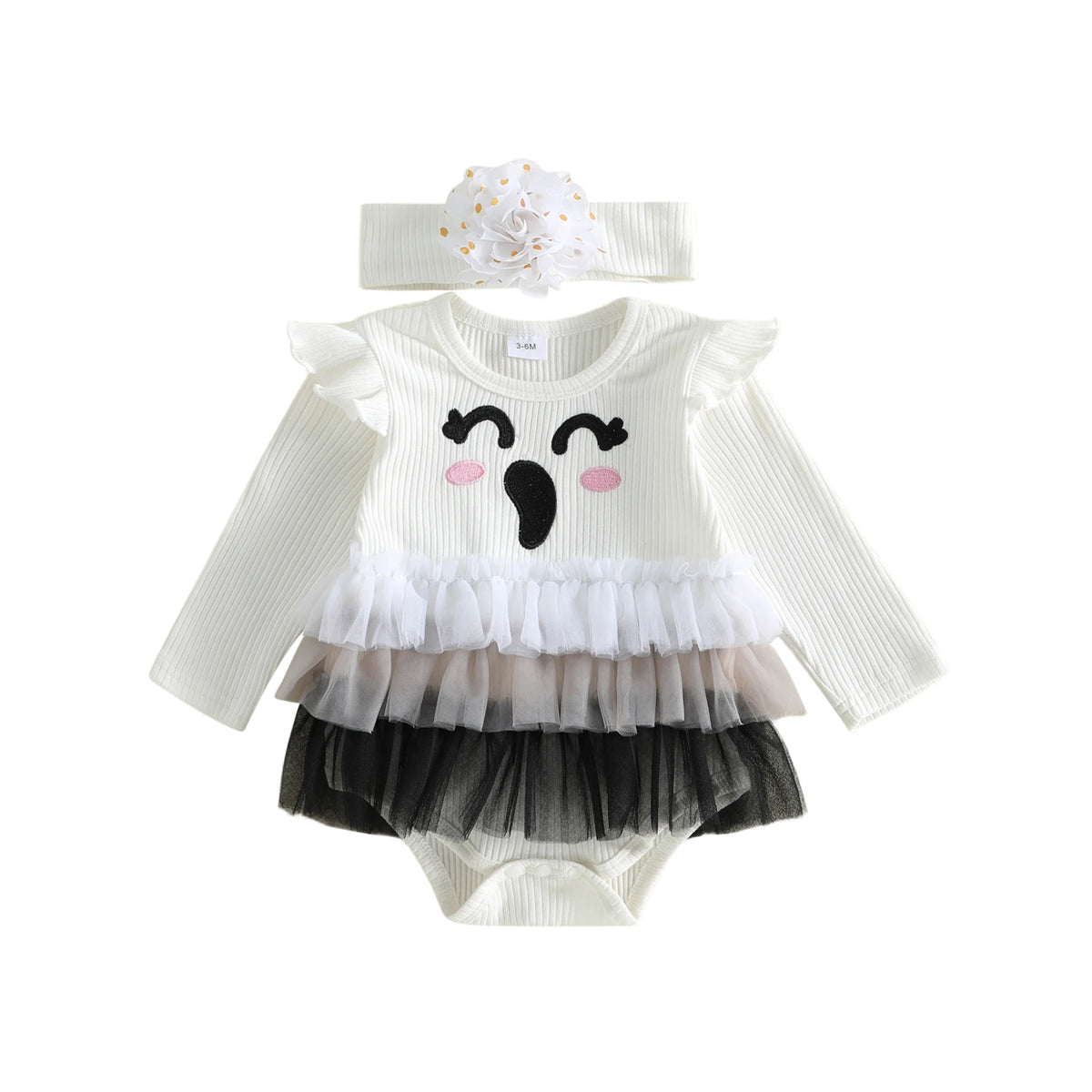 🎃 Boo Pumpkin Baby Girl Romper