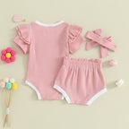 Ribbed Ruffle Solid Selina Outfit