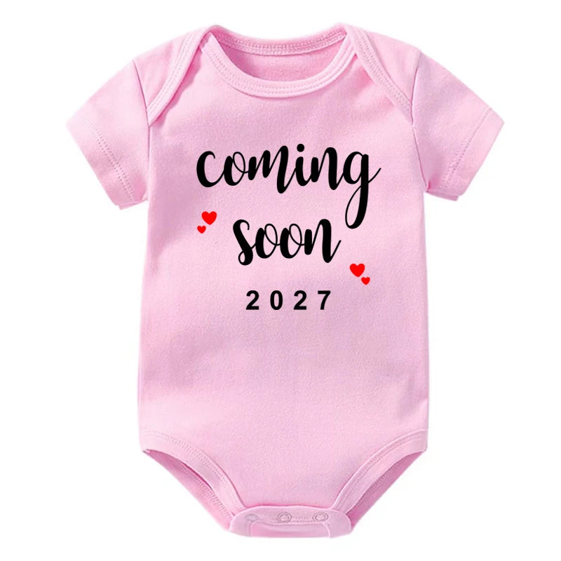 Coming Soon 2027 Baby Onesie