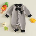 🕷️ Baby Boy Halloween Spider Romper – Long Sleeve