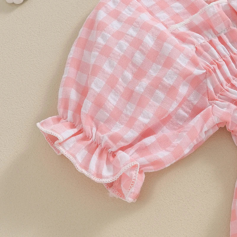 Plaid Whitley Romper & Headband