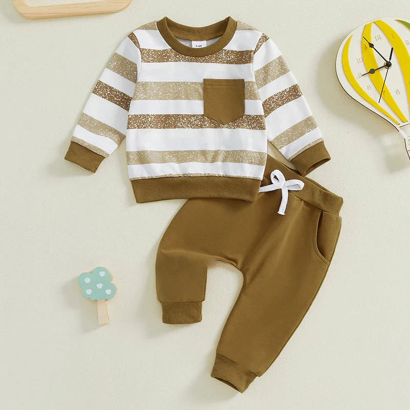 Striped Pocket Outfit