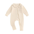 Solid Collared Pocket Onesie