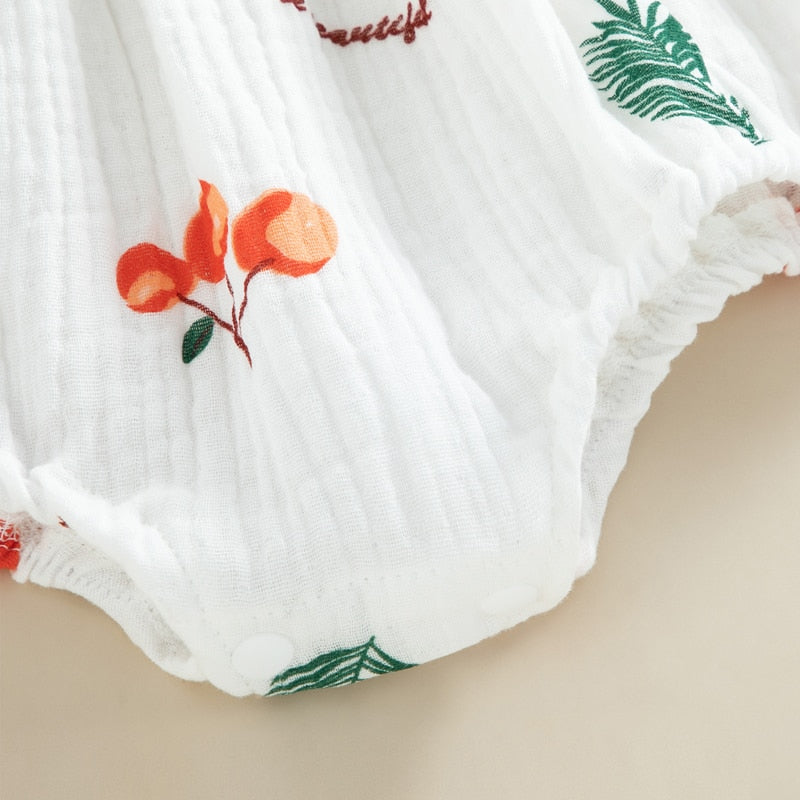Cinched Summer Fruit Romper & Headband