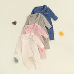 Solid Collared Pocket Onesie