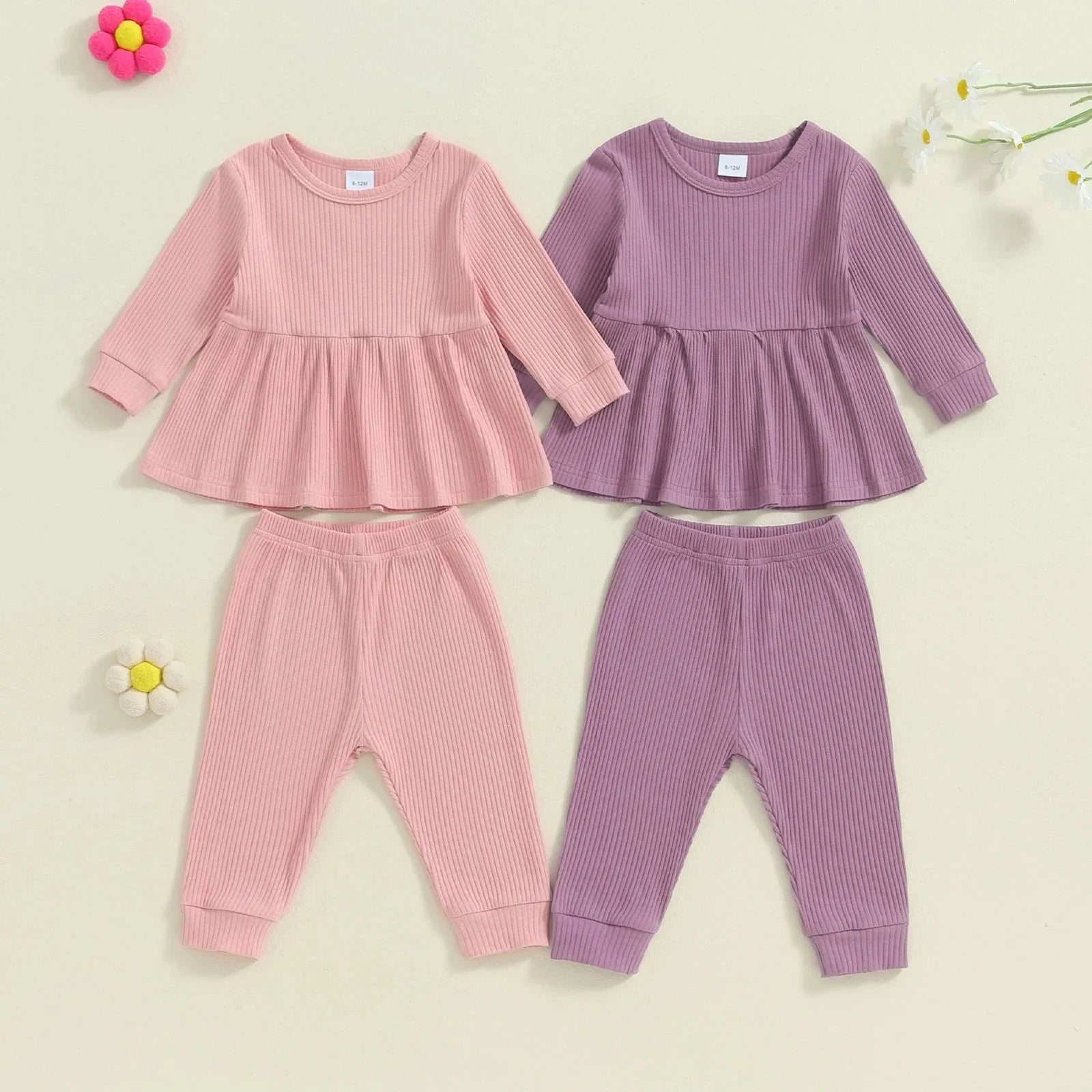 Solid Ribbed Daira Outfit